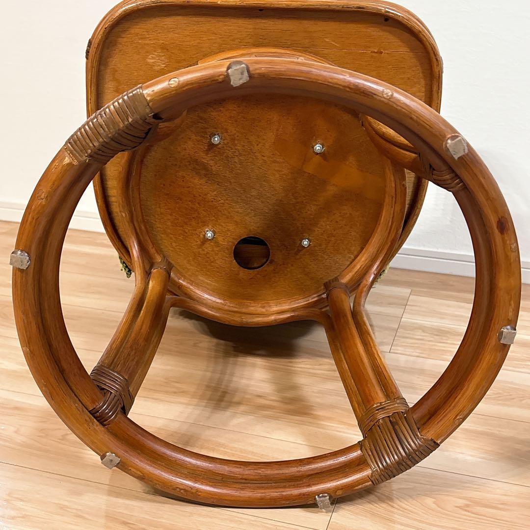 ✨美品✨ Kazama 籐 回転椅子 ラタン ハイチェア ニューアモールシーベル