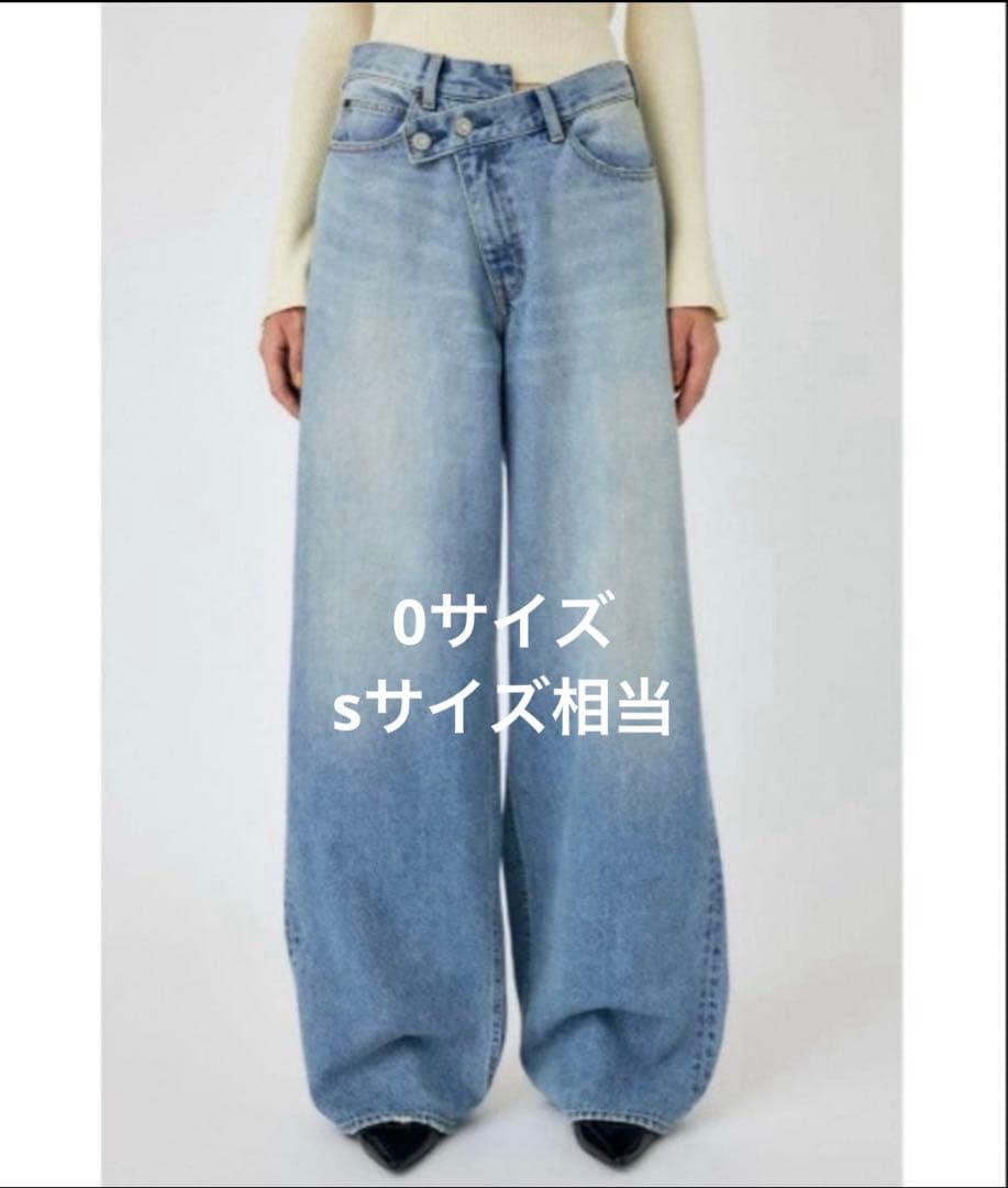 0サイズ　MOUSSY CROSS WAIST WIDE STRAIGHT 0