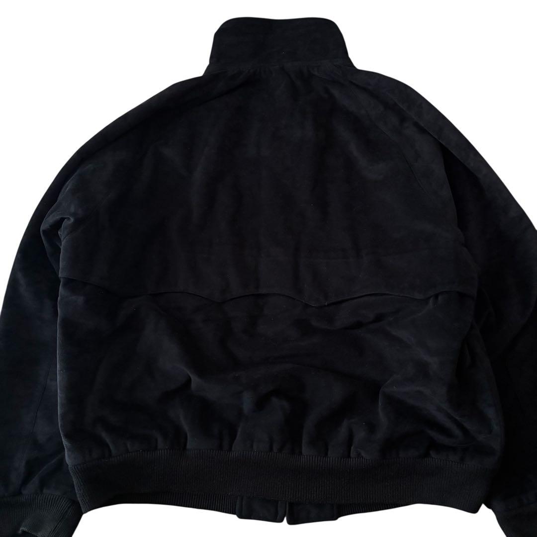 Japan vintage velor bomber jacket 黒 L