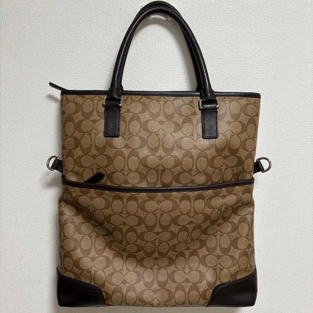 【良品】COACH コーチ ビジネスバッグ トートバッグ F71103