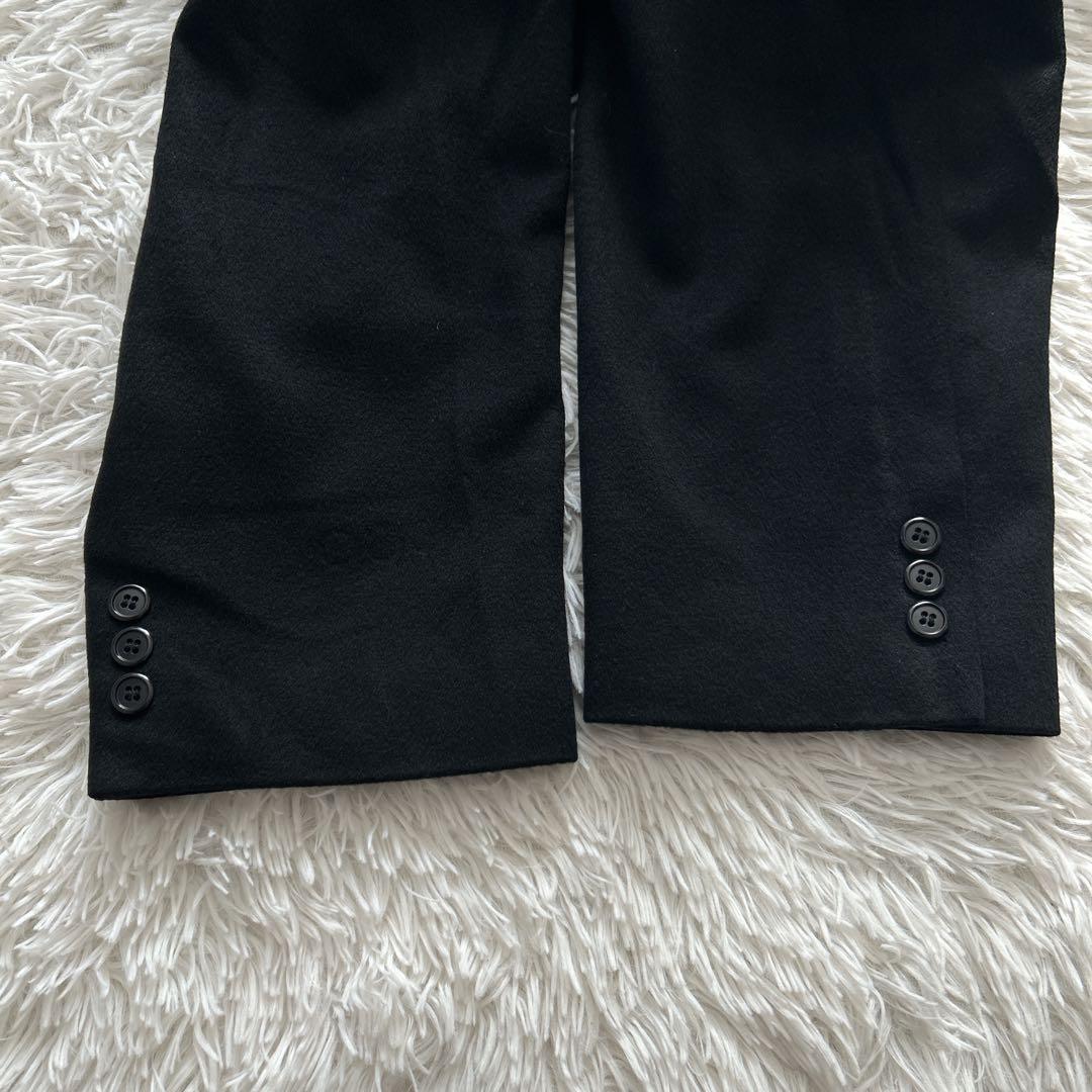 極美品✨ ヴィンテージ カシミヤ100% ダブルロングチェスターコート L 黒