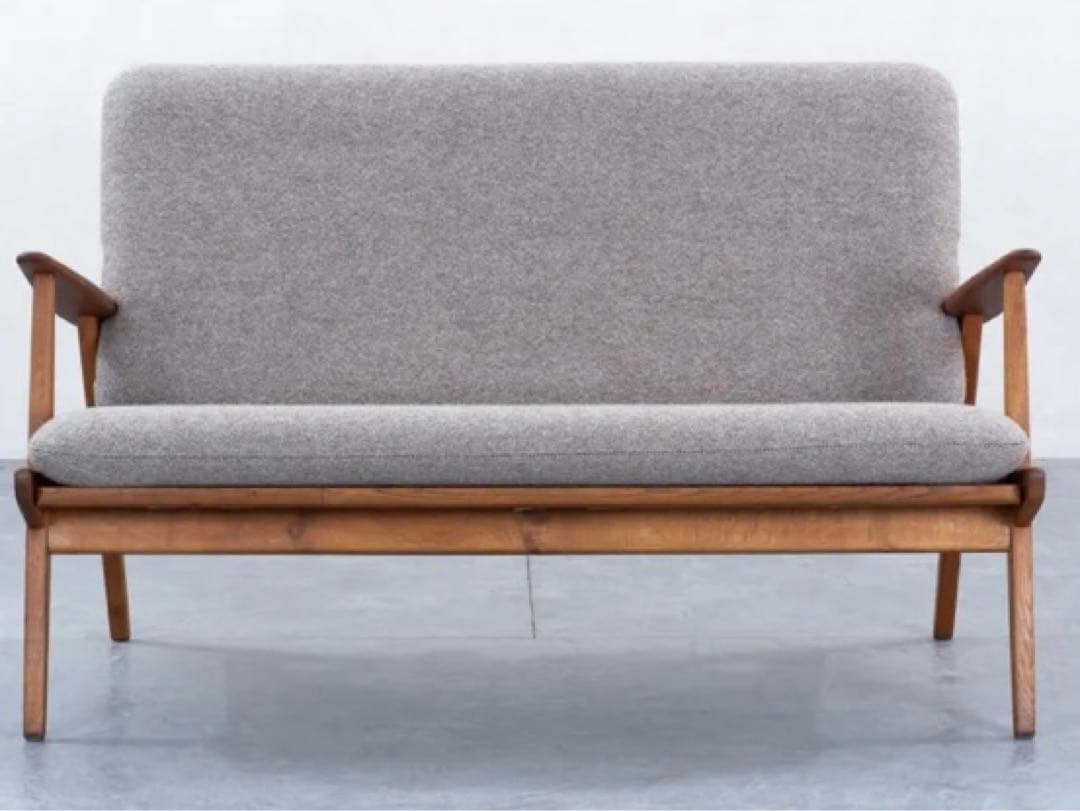 値下げ　北欧デンマーク製　ヴィンテージ　 2シートソファ チーク オーク
