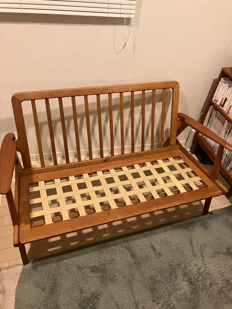 値下げ　北欧デンマーク製　ヴィンテージ　 2シートソファ チーク オーク