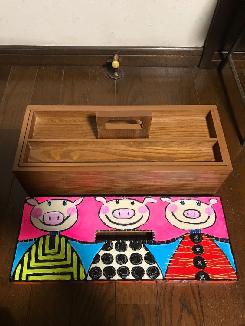 お値下げ　アルベロベロオンリーワン 多目的ボックス他　ぶたさんペイント　美品