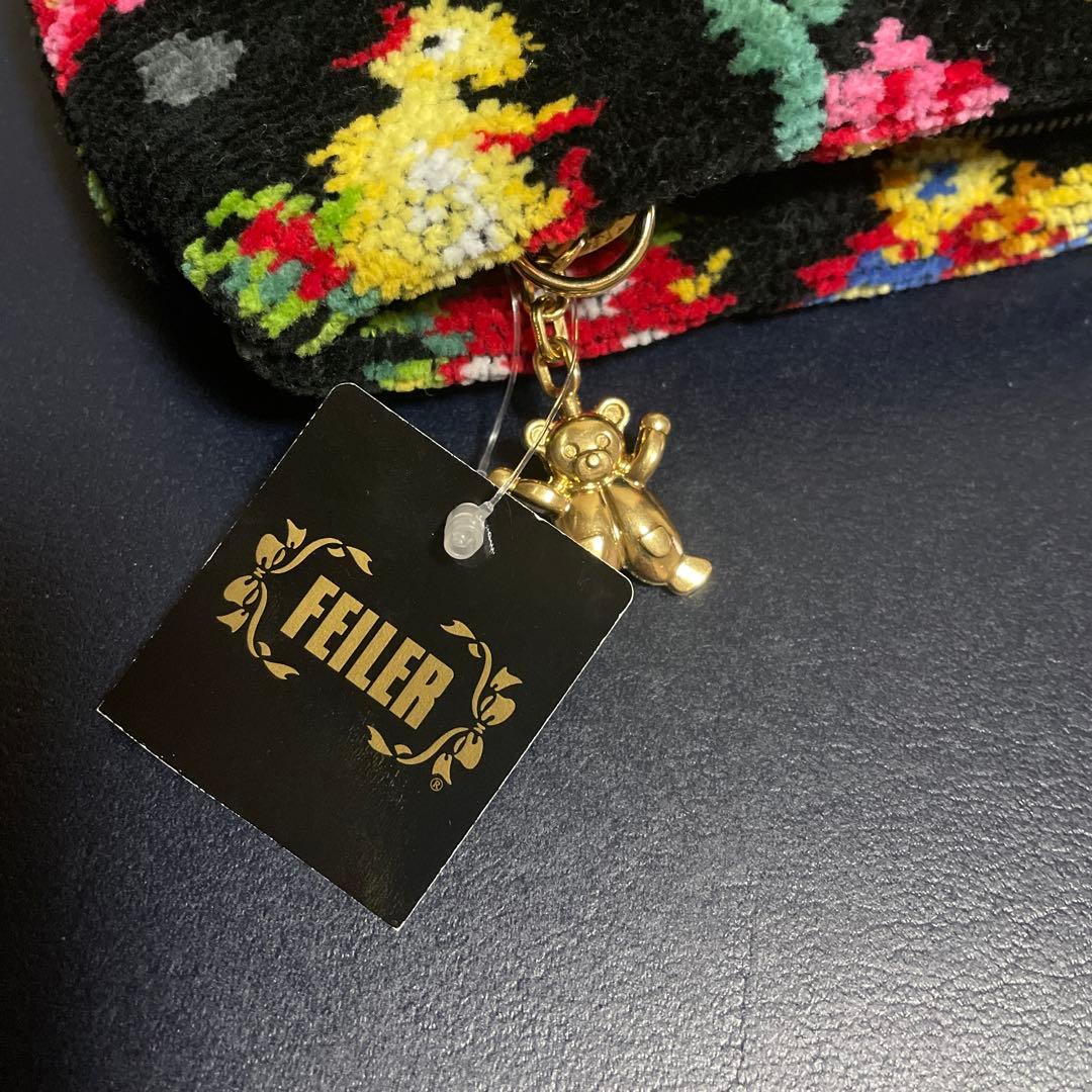 フェイラー　ハイジドット　ブラック　Dカン付きシェルポーチ　新品　店舗限定品