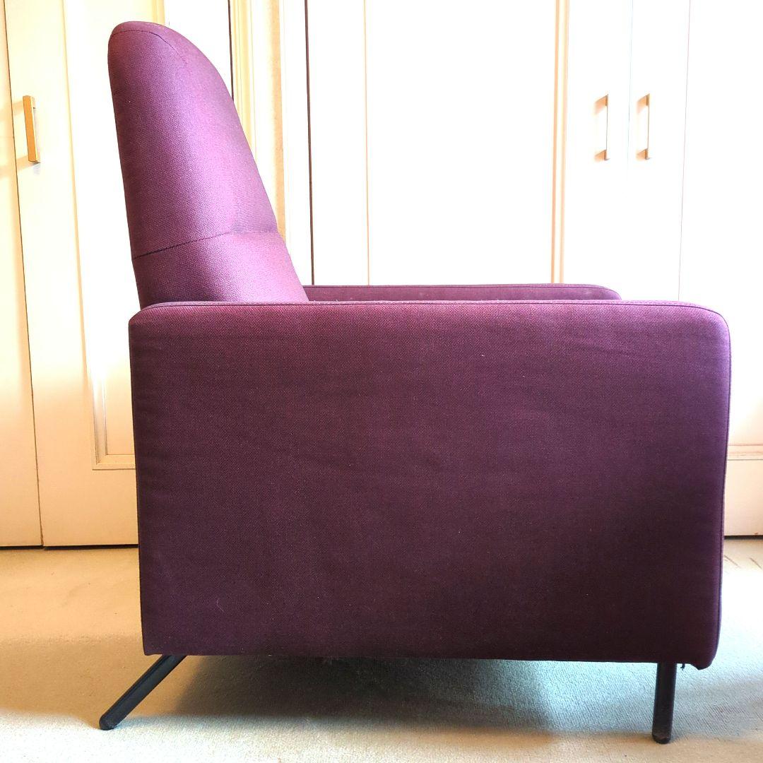 リクライニングソファ　 1人掛けソファ ダークレッド　リクライニングチェア