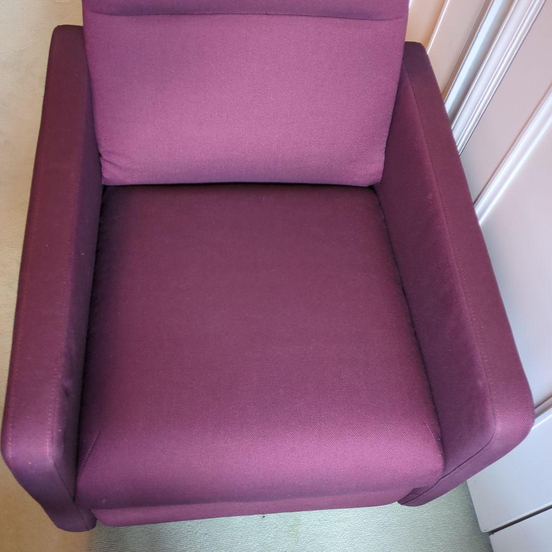 リクライニングソファ　 1人掛けソファ ダークレッド　リクライニングチェア