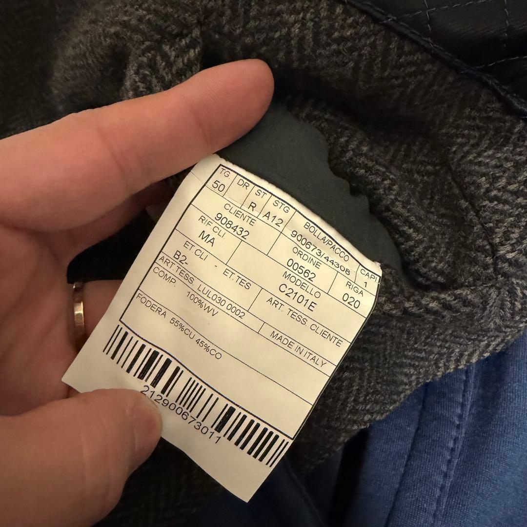 最高級極美品XLサイズ相当　ボリオリ　DOVER チェスターコート　ヘリンボーン