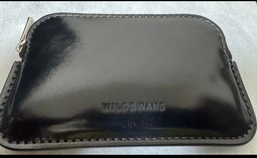 未使用　WILD SWANS MINAS BLACK シェルコードバン　黒