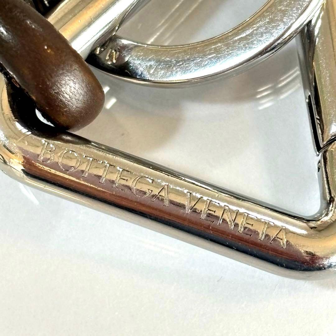 ボッテガヴェネタ　トライアングル　キーリング　キーホルダー　ブラウン