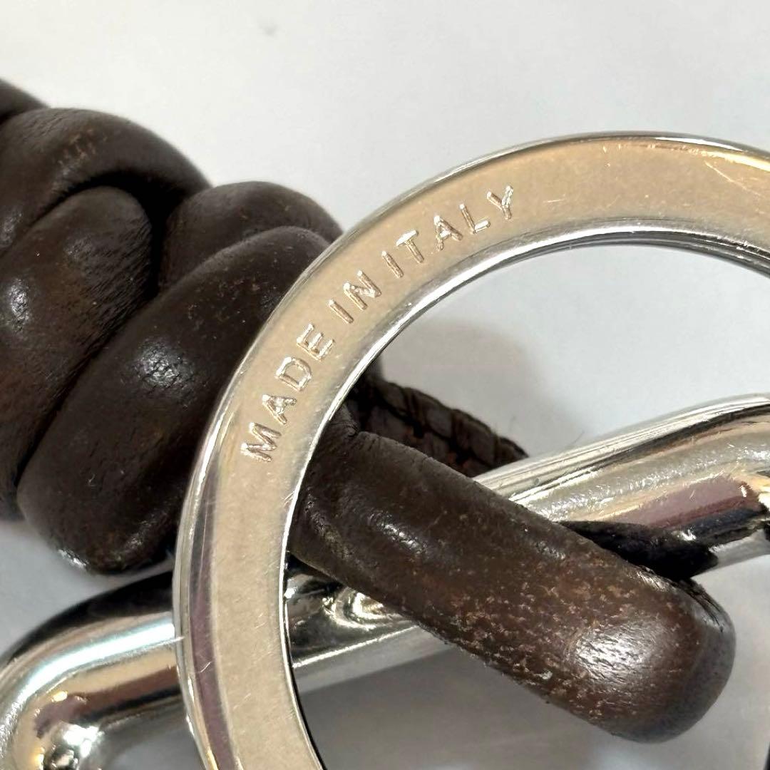 ボッテガヴェネタ　トライアングル　キーリング　キーホルダー　ブラウン