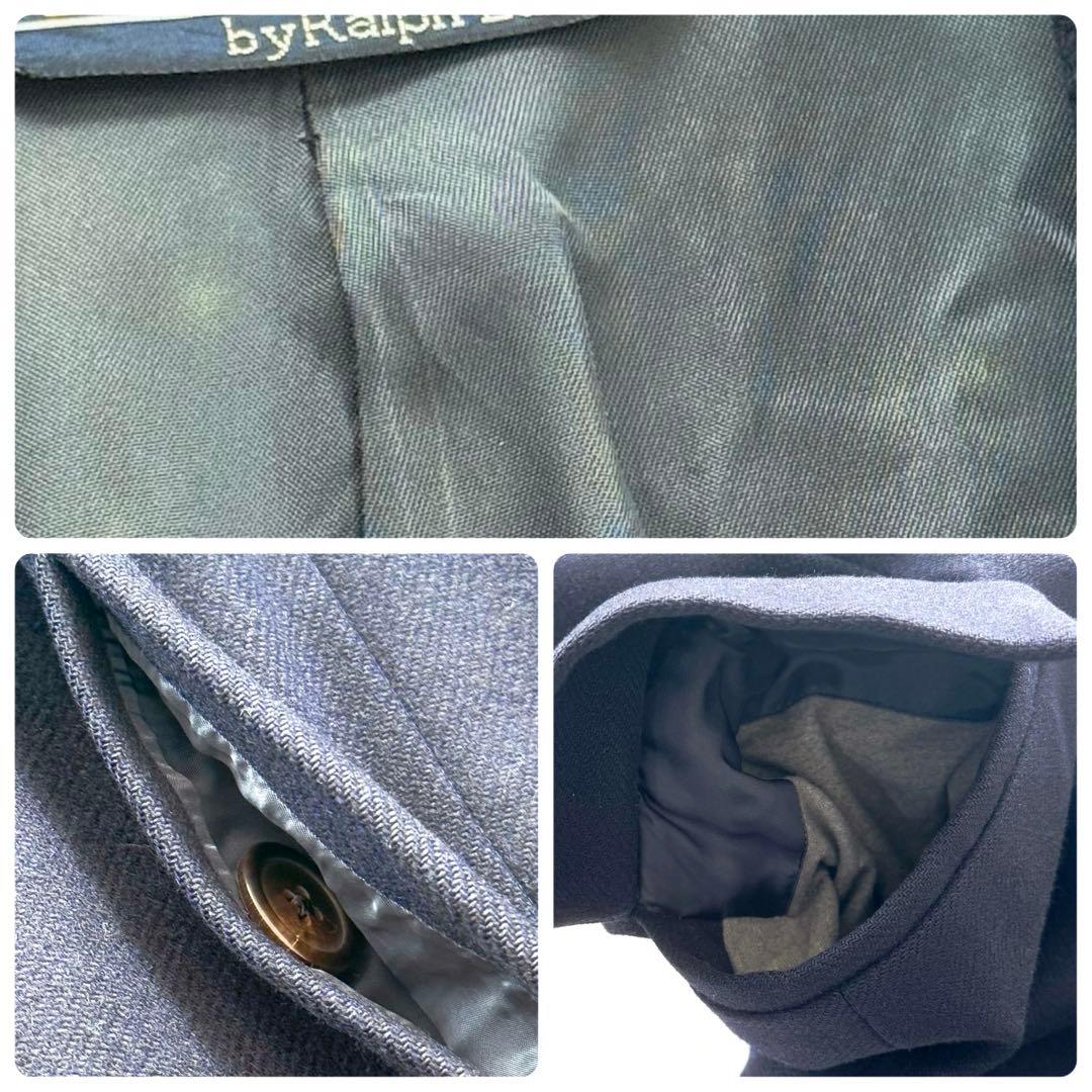 美品✨ラルフローレン チェスターコート ウール ロングコート 比翼 ネイビー