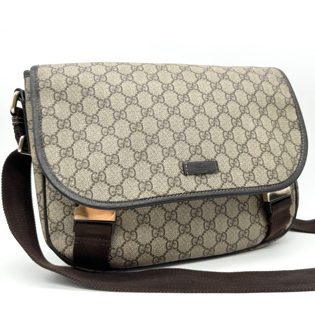 【美品】GUCCI ショルダーバッグ メッセンジャーバッグ GG スプリーム