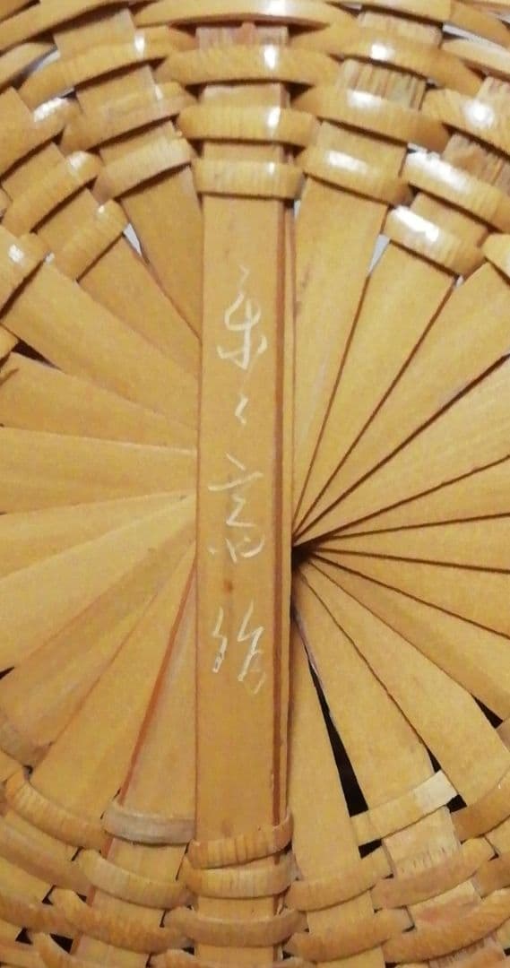 惺斎書付　楽々斎？作　花籠　共箱　茶道具