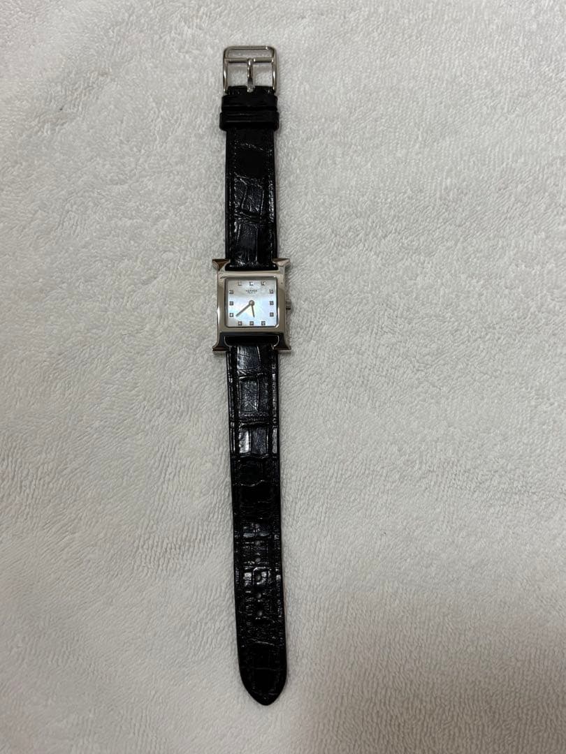 エルメスHERMES Hウォッチ HH1.210 12Pダイヤ 外装仕上げ済み