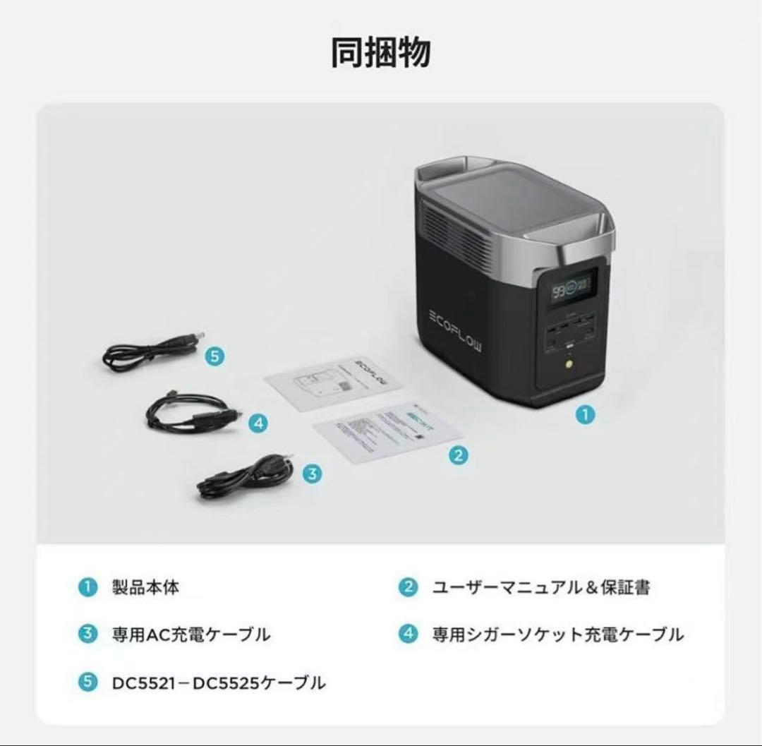ECOFLOW ポータブル電源 1024Wh 1500W