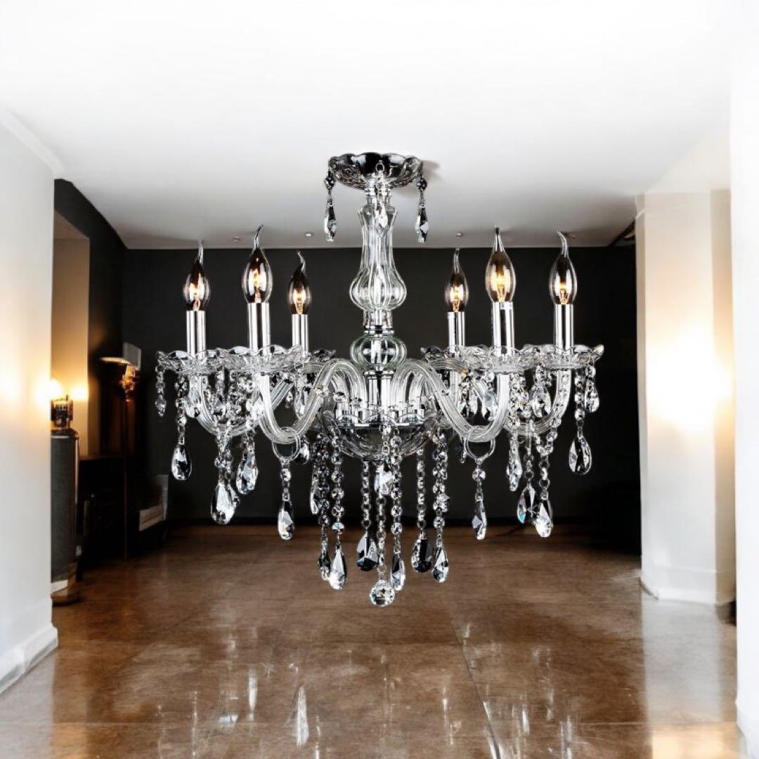 三色照明モード、調整可能LED電球は付きエレガント クリスタルシャンデ