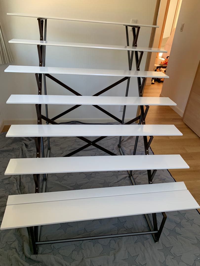 お雛様　7段飾り棚　スチール　ラックホワイト