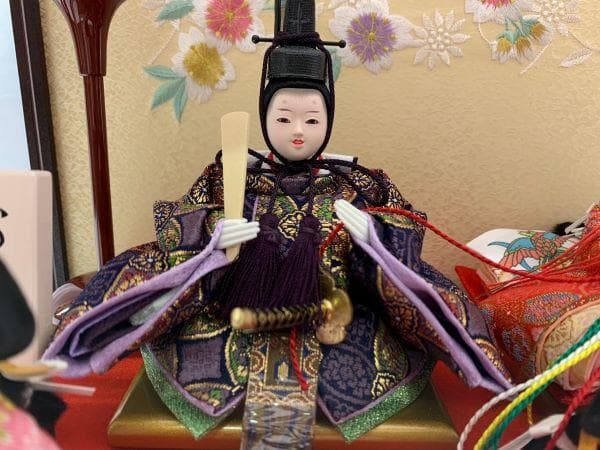 雛人形 豆雛五人 溜塗 アクリルケース 225A-294 ひな人形 ケース入り