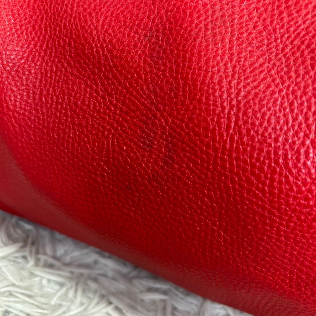 GUCCI ソーホー　ボストンバッグ ハンドバッグ レザー　レッド　GG 赤