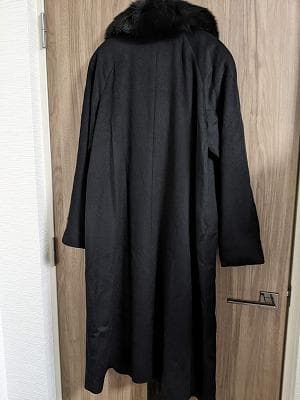 279　カシミヤ　カシミア　100％　ロングコート　毛皮　フォックス