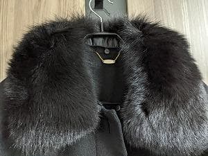 279　カシミヤ　カシミア　100％　ロングコート　毛皮　フォックス