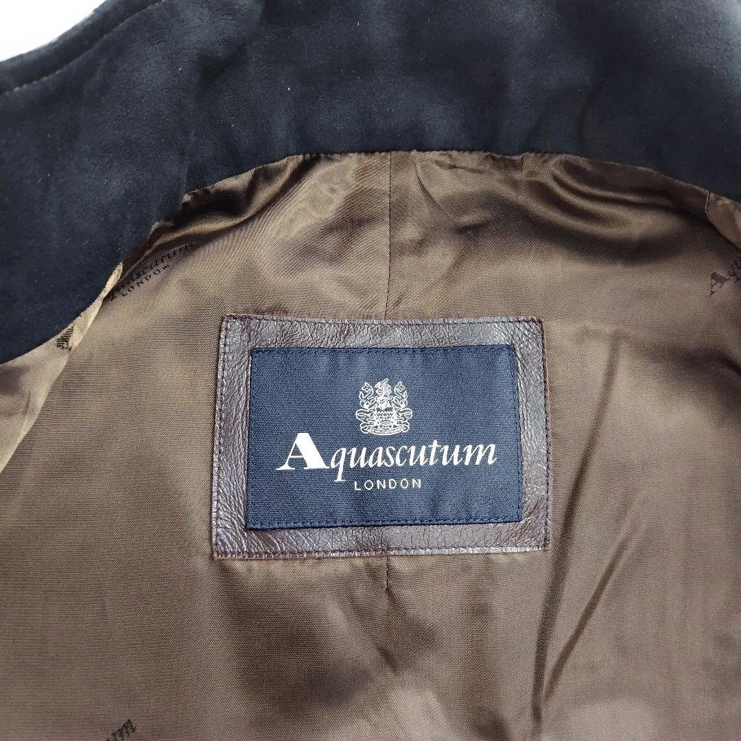 ✨極美品✨Aquascutum ステンカラーコート 中綿ダウン シルク混