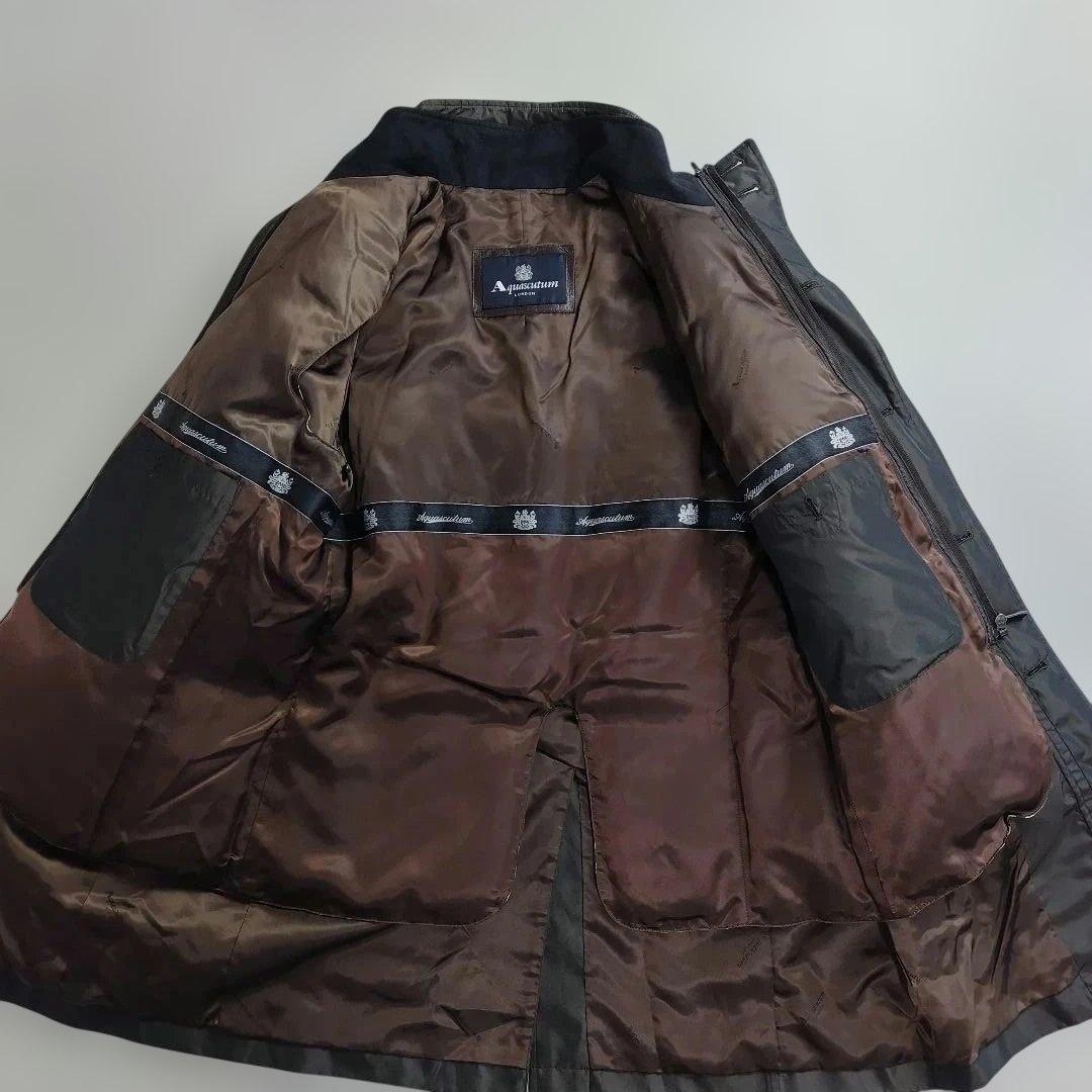✨極美品✨Aquascutum ステンカラーコート 中綿ダウン シルク混