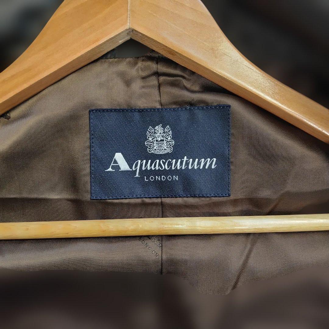 ✨極美品✨Aquascutum ステンカラーコート 中綿ダウン シルク混