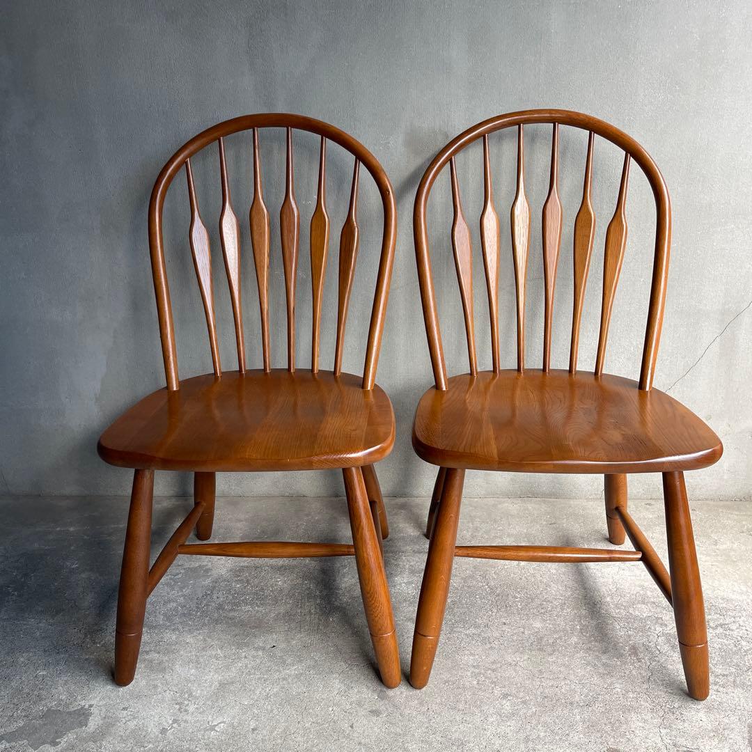 美品　飛騨　柏木工 ウィンザーチェア フープバック アローバック