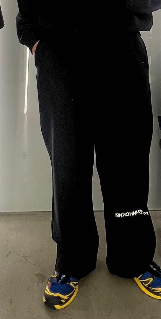 gengosha rubchinskiy スウェットワイドパンツ 黒