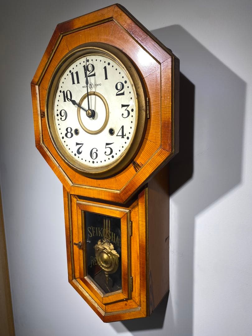 SEIKOSHA 精工舎　昭和レトロ　ゼンマイ時計　八角型