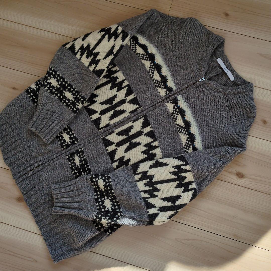 エコ様　極美品　フレームワーク　ジャガードZIPカーディガン