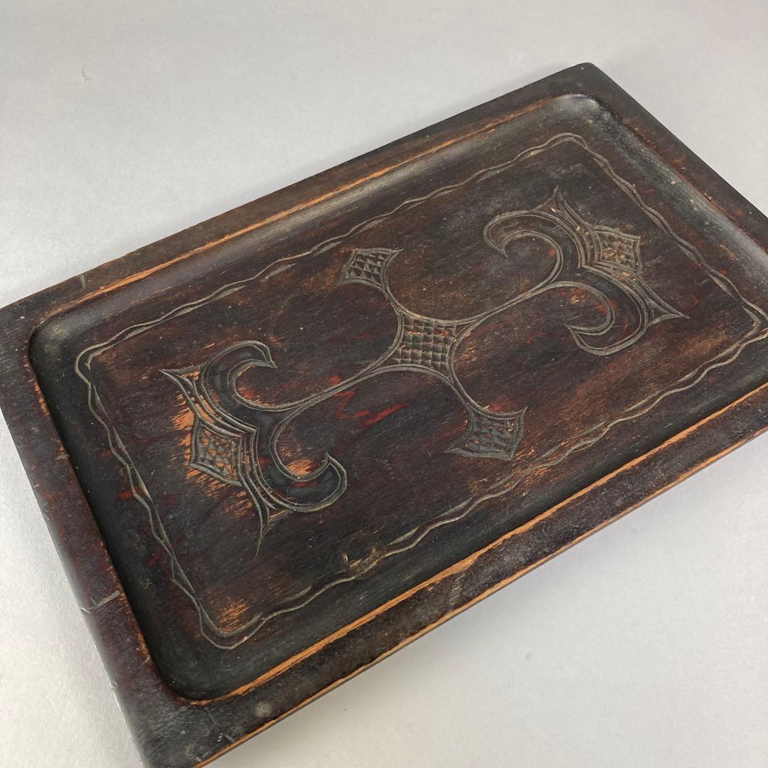 ◆ 時代 二風谷民芸 盆 イタ ◆アイヌ工芸 二風谷イタ