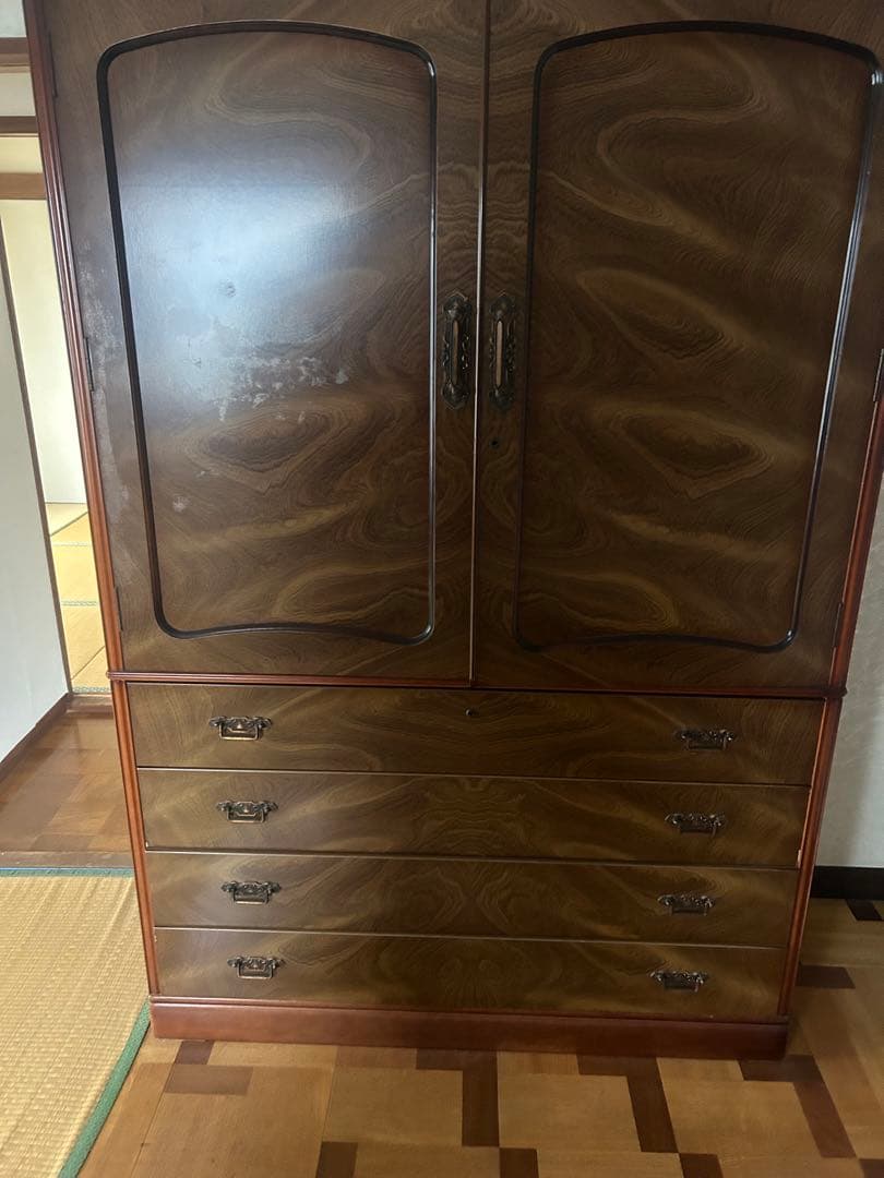 木製ブラウンチェスト 5段 引き出し付き(取りに来れる方限定です)