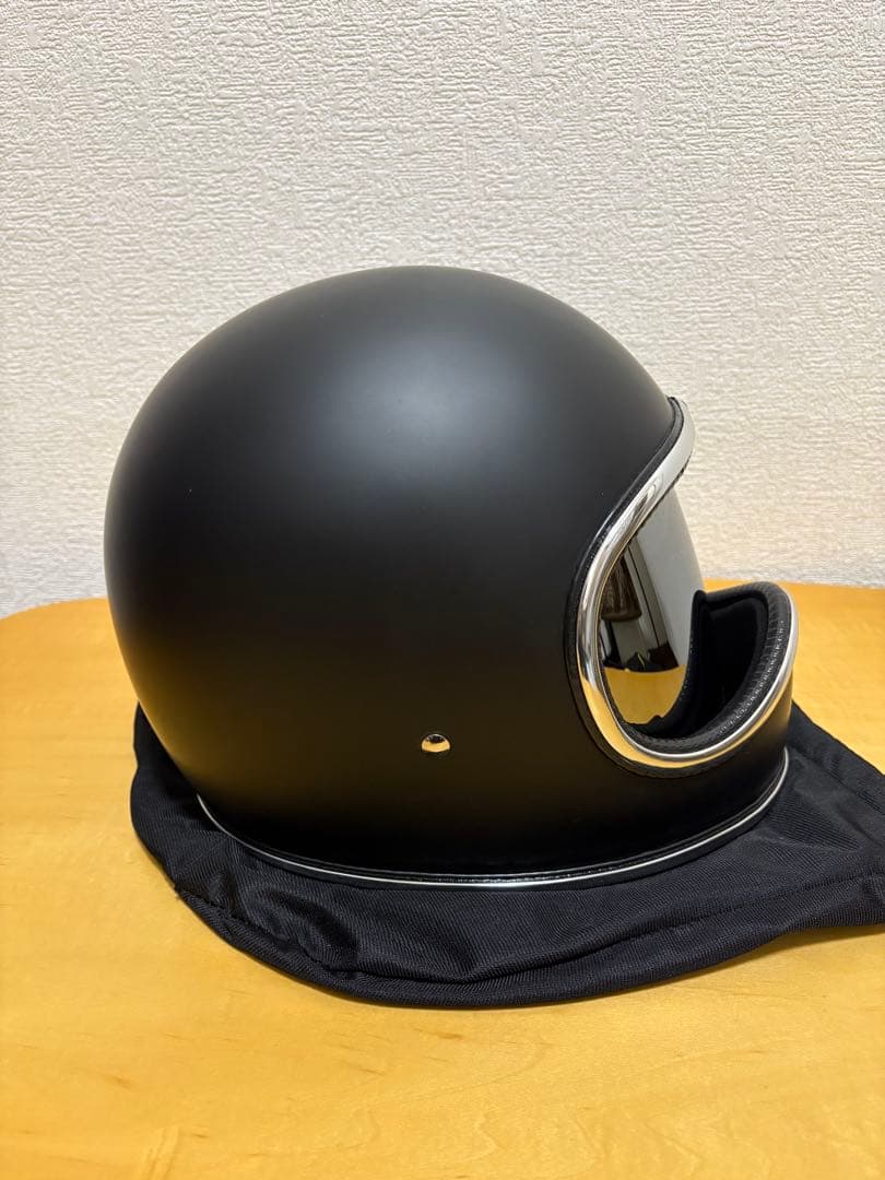 新品スペースヘルメットXLサイズ　マットブラックゴーグルケース付きnobudz風