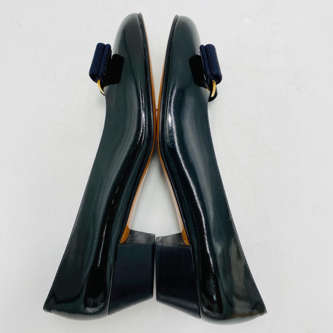 新品　Ferragamo　フェラガモ　ヴァラパンプス　リボン　5 1/2