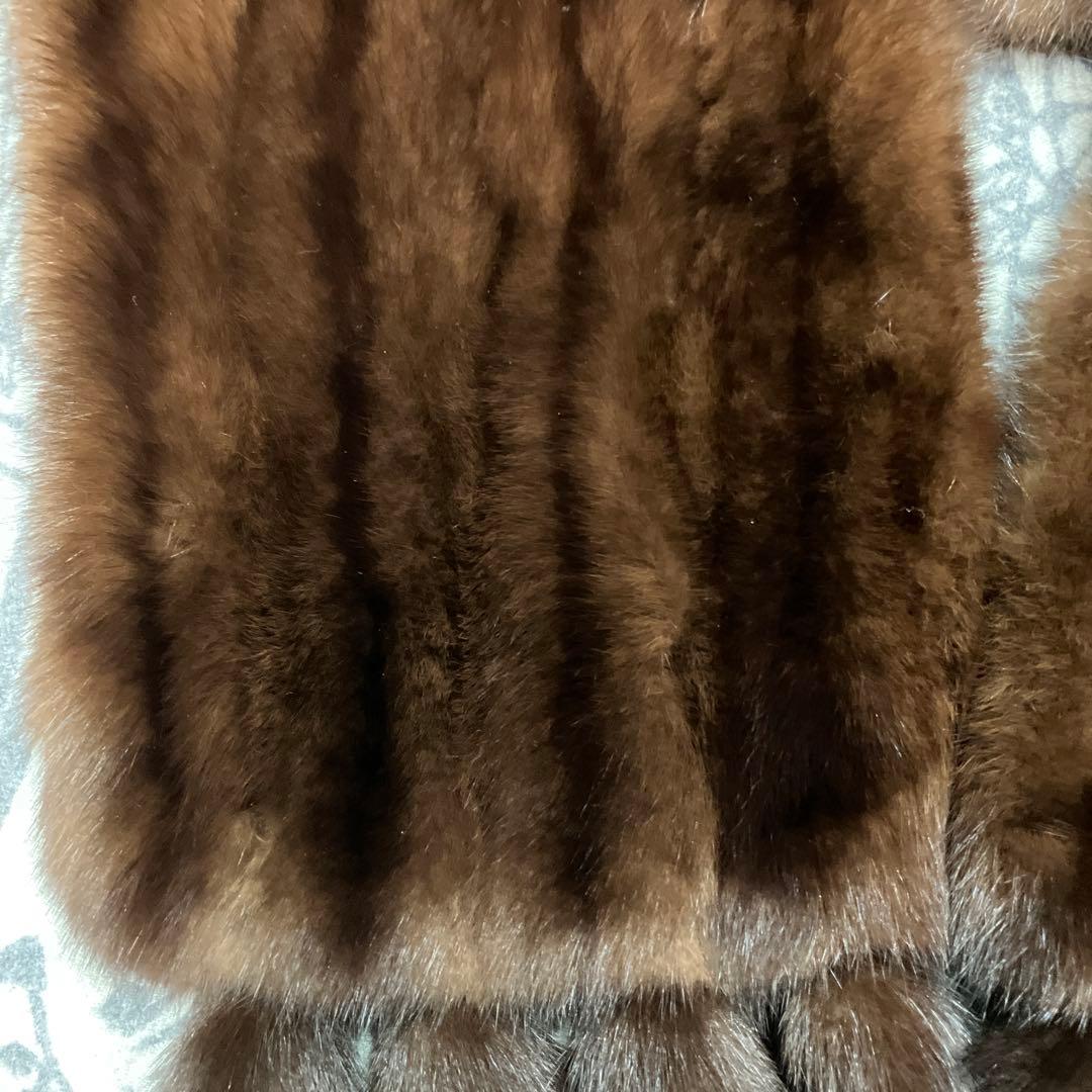 美品セーブル 大判ショール 34×186㌢位