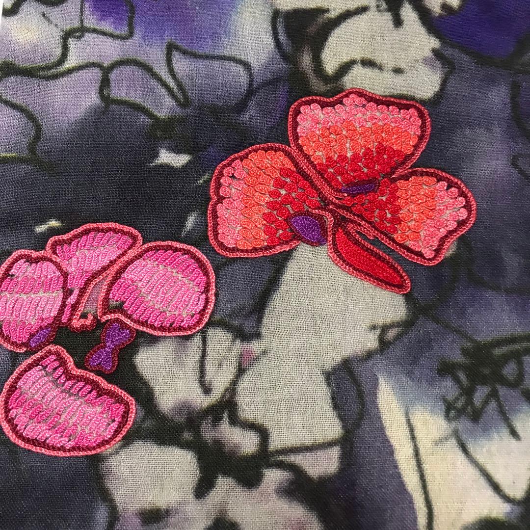 ターラブランカ　未使用　シルクウール　刺繍+染め　maid in India