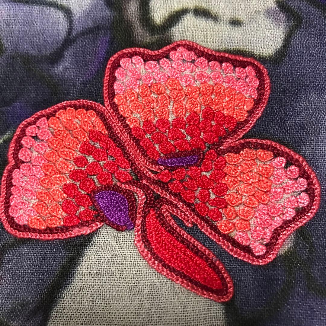 ターラブランカ　未使用　シルクウール　刺繍+染め　maid in India