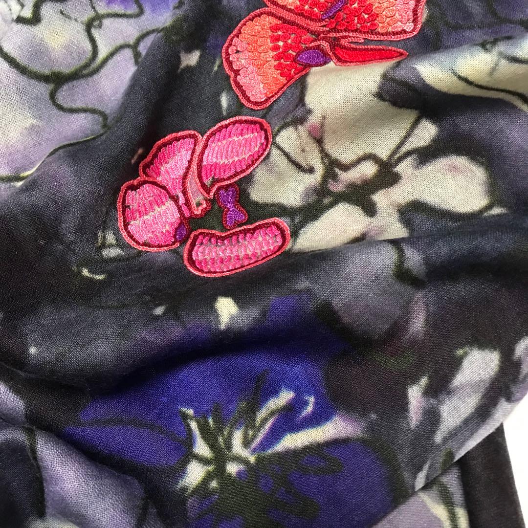 ターラブランカ　未使用　シルクウール　刺繍+染め　maid in India