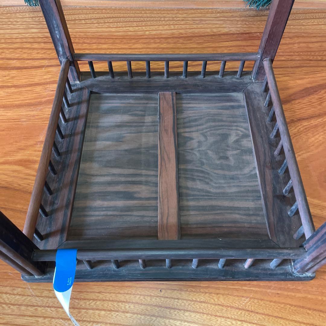 唐木懸崖1.1尺 盆栽台 黒檀 ビンテージ品 昭和レトロ 高卓(こうしょく)