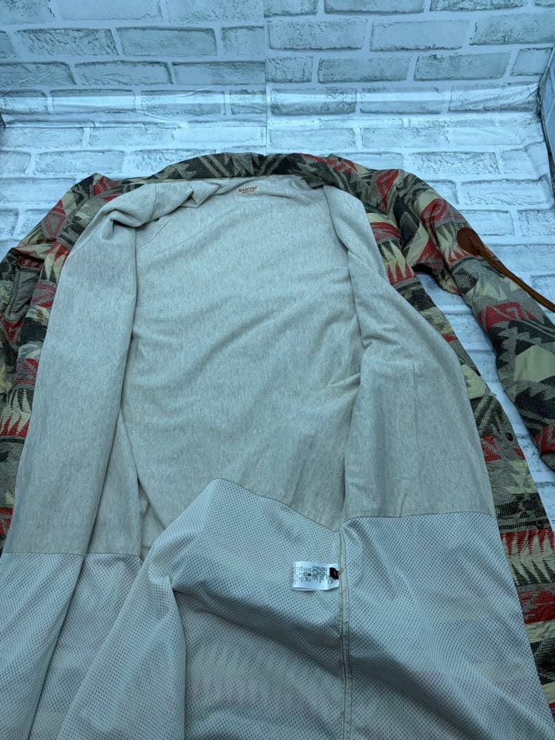 美品　KAPITAL キャピタル　ネイティブ柄　タッセル　ステンカラーコート