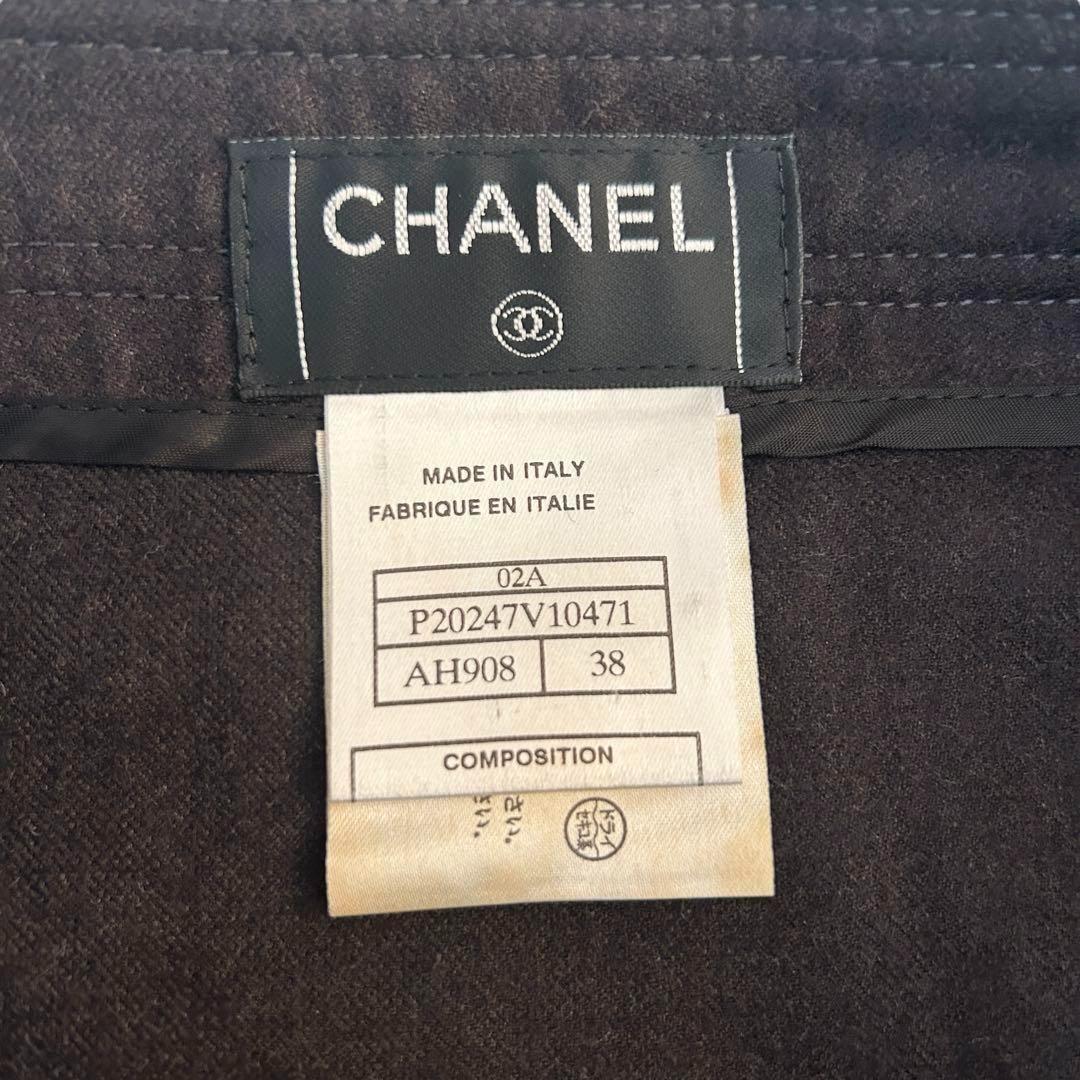 スカート CHANEL 02A Cashmere Blend Skirt Black 38