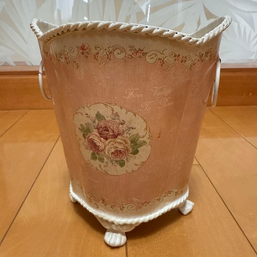 フランス購入 アンティーク雑貨 薔薇 バラ アクセサリーケース ピンク