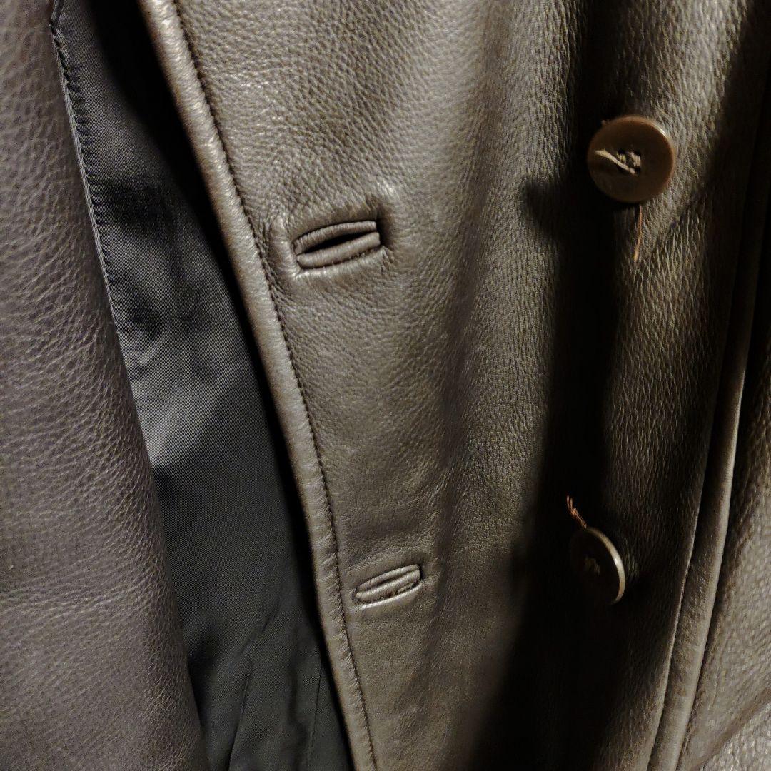 希少 80s 90s レザーダブルコート USA製 コレクションライン