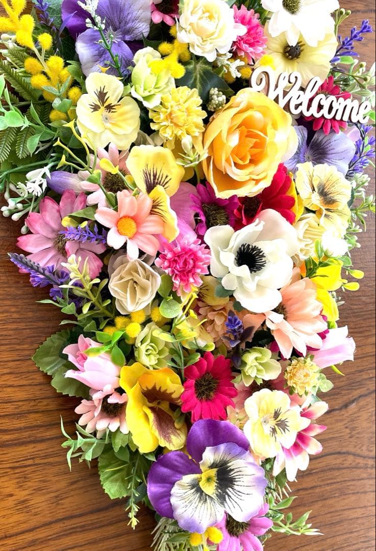 カラフル「WELCOME」リース‼️節々様確認用❣️