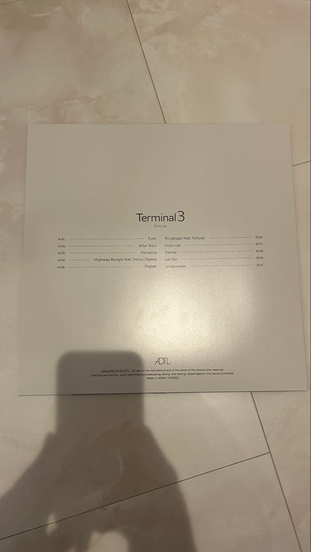 Terminal 3 アナログレコード 3HOUSE カラージャケット