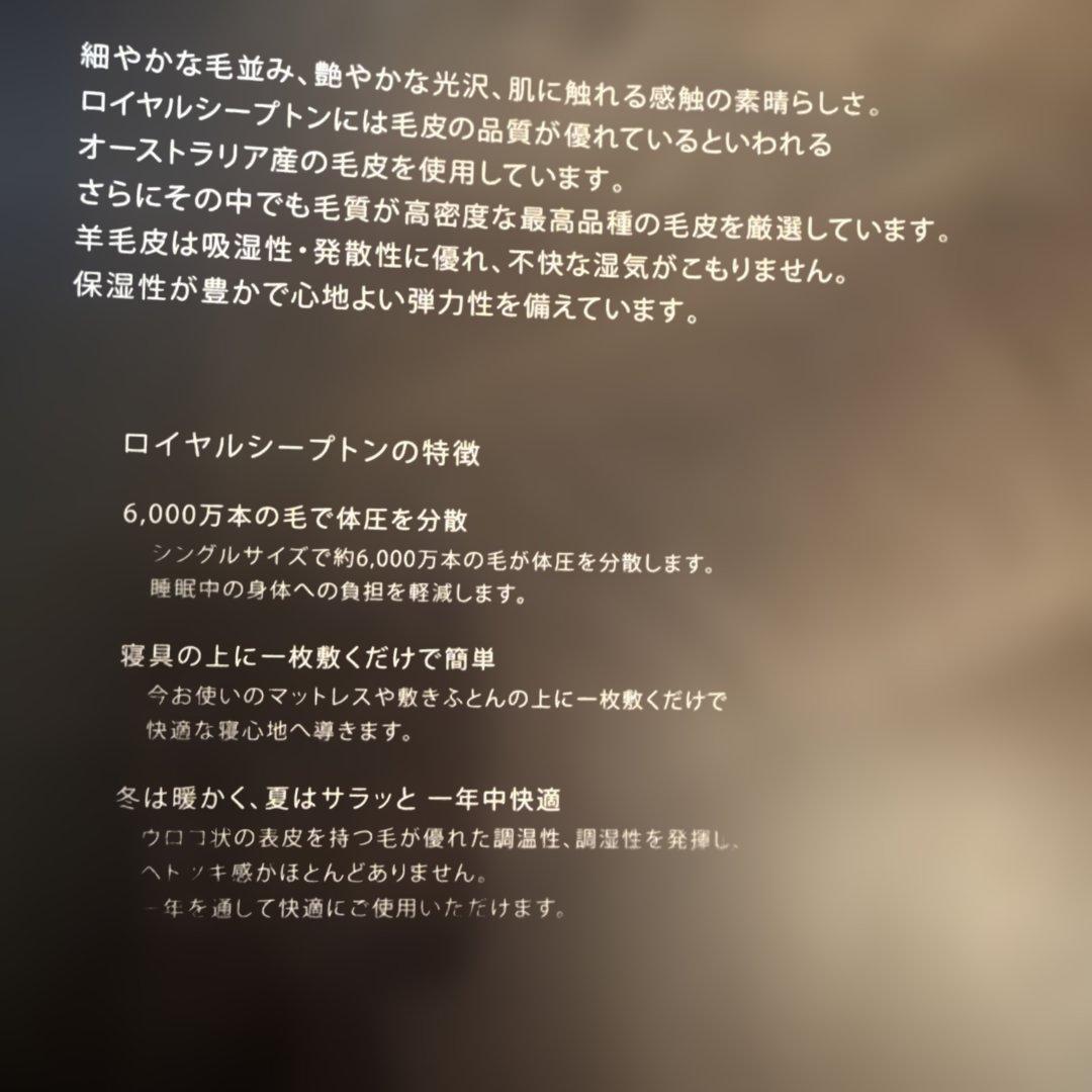 限定価格　新品　西川ロイヤルシープトン毛足25mm100✖︎200