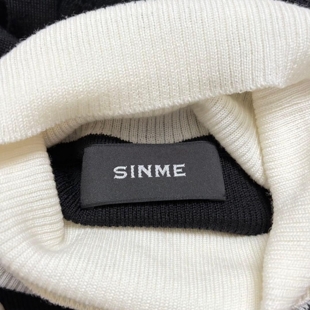 17まで限定価格✨新品タグ付き　SINME バイカラー　タートルネック　ウール